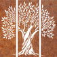 Tree 3 panels - CORTEN Steel / Powder Coated Decorative Wall Panel